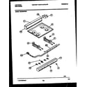 White-Westinghouse CG240SP2D1 backguard, cooktop and burner parts diagram