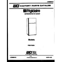 Frigidaire FPE21TIEF0 cover page diagram