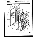 Frigidaire FPE21TIEF0 door parts diagram