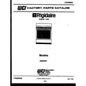 Frigidaire GB162EH cover diagram
