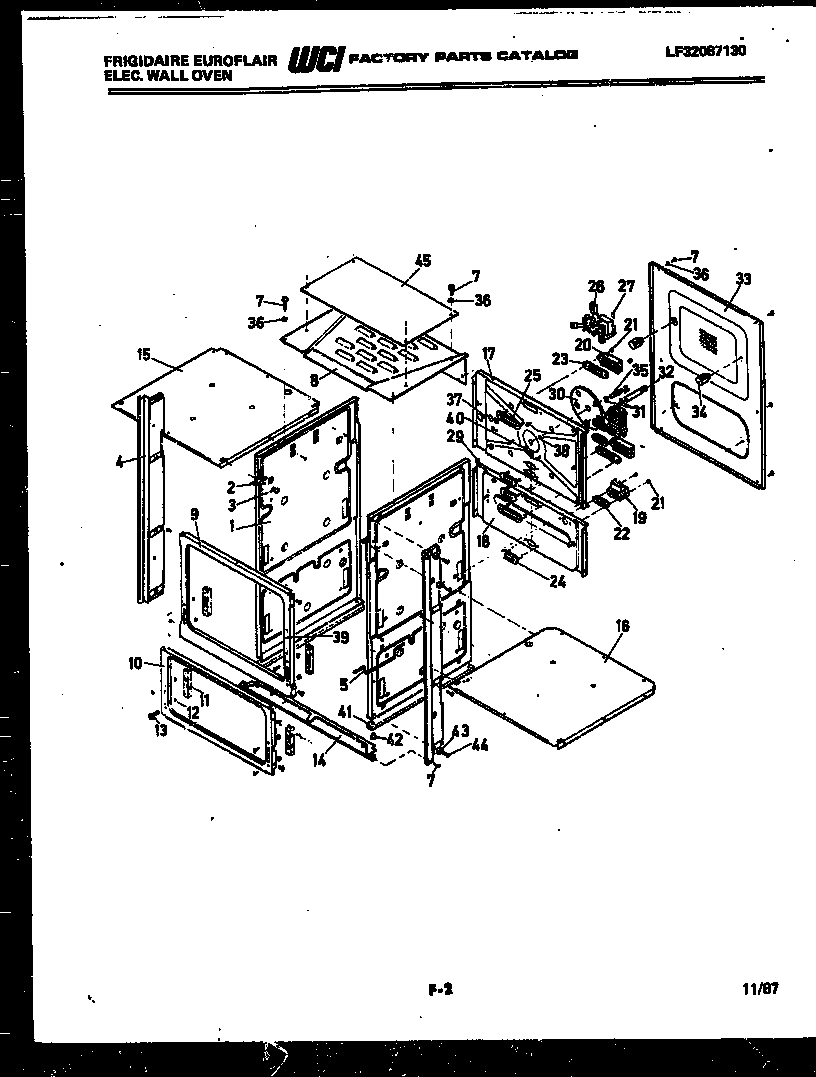 Frigidaire RGCF97ED panel parts diagram
