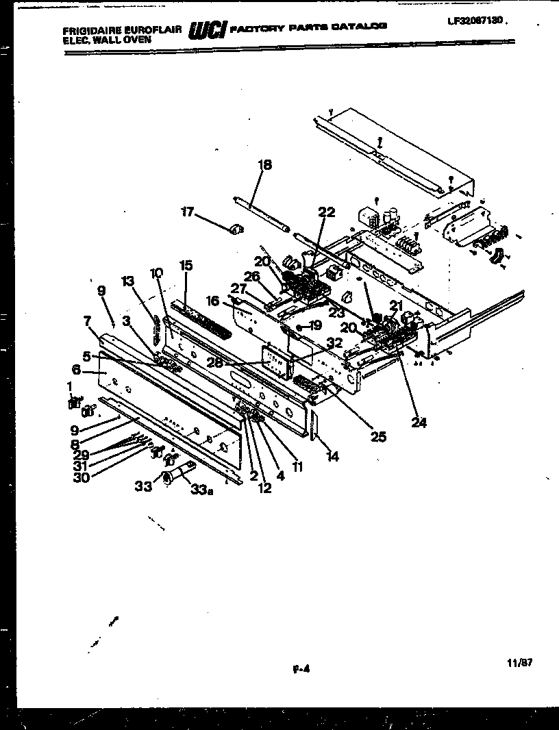 Frigidaire RGCF97ED control panel diagram