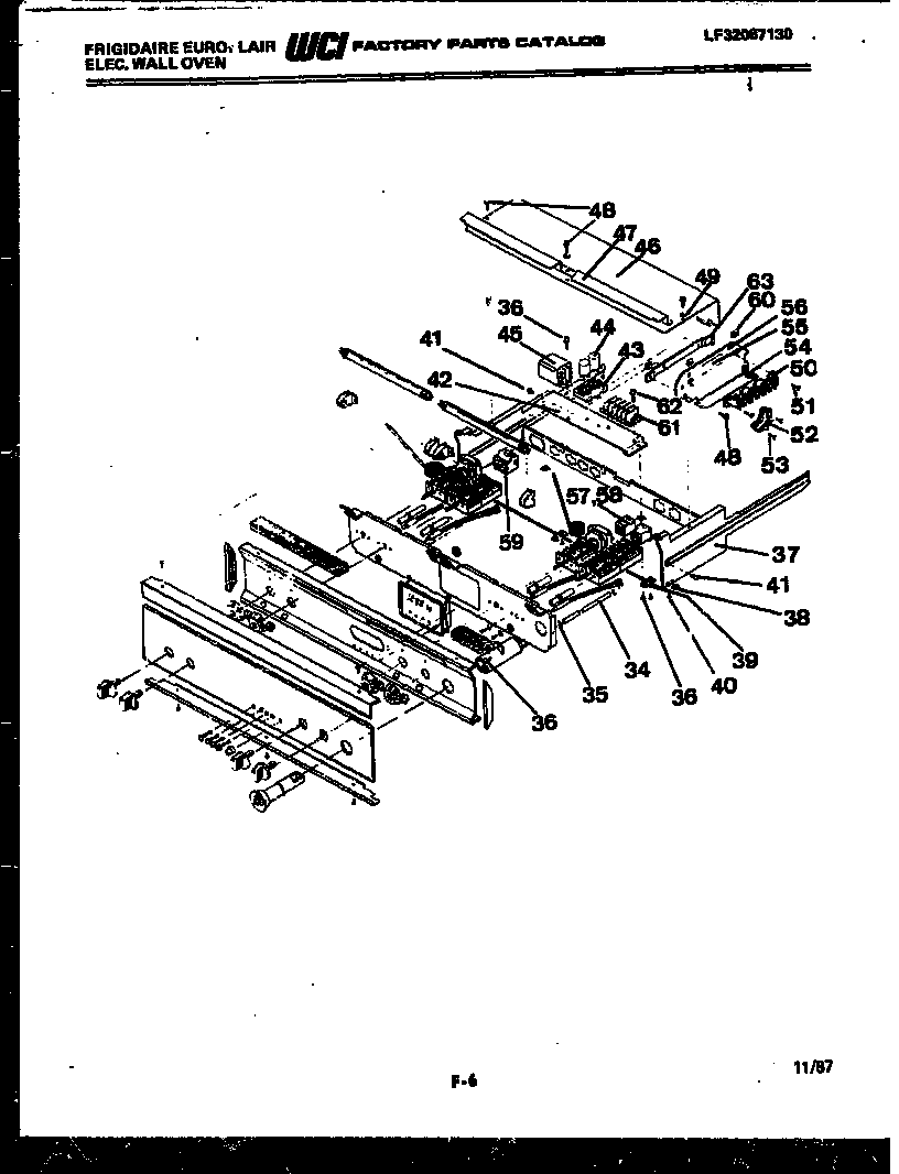 Frigidaire RGCF97ED control panel diagram