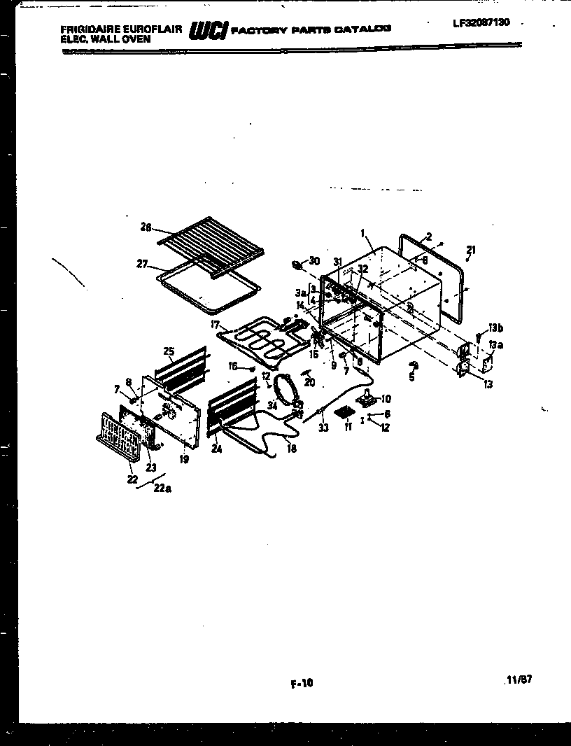 Frigidaire RGCF97ED body parts diagram