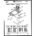 Frigidaire REG433MDW4 cooktop and broiler parts diagram