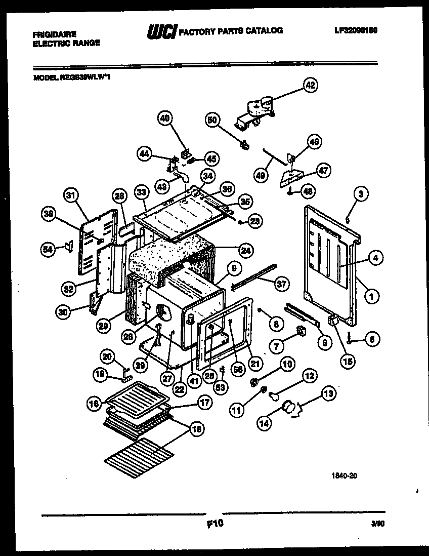 Frigidaire REGS39WLL1 body parts diagram