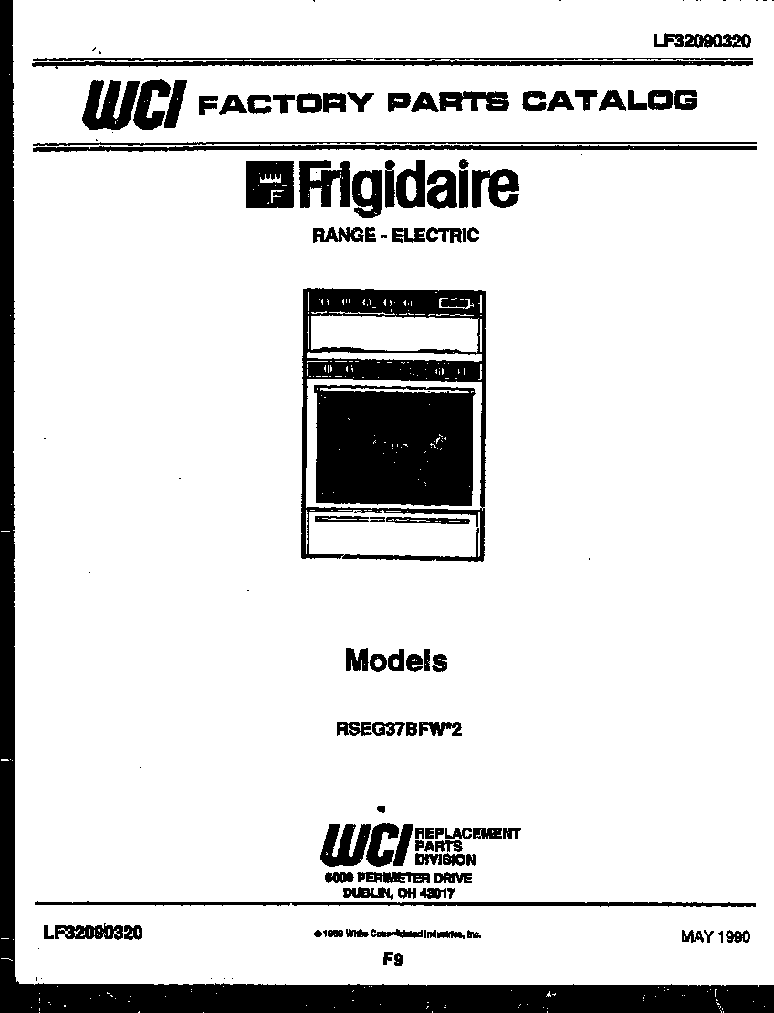 Frigidaire RSEG37BFW2 cover diagram