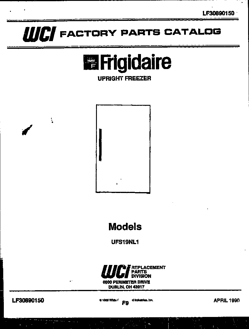 Frigidaire UFS19NL1 null diagram