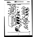 Frigidaire FPE22VWCL3 shelves and supports diagram