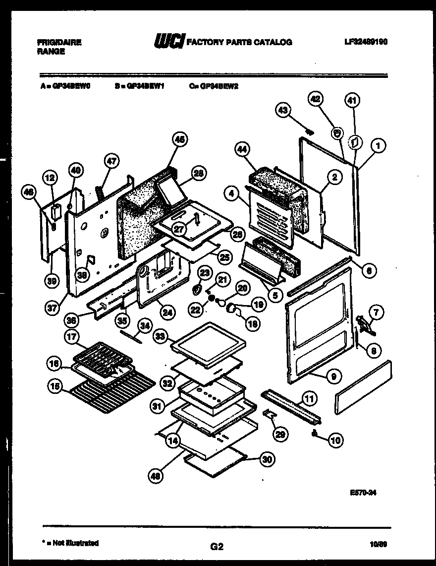 Frigidaire GP34BEL0 body parts diagram