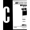 Frigidaire G32BPCW2 cover page diagram