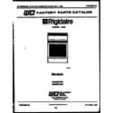 Frigidaire GG32BCW3 cover page diagram