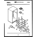 Frigidaire FPES19TFH0 shelves and supports diagram