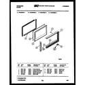 Frigidaire REG638BDW1 upper oven door parts diagram