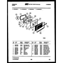 Frigidaire REG638BDW1 lower oven door parts diagram