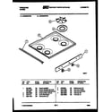 Frigidaire GCG38BCW3 cooktop parts diagram