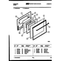 Frigidaire GCG38BCW3 door parts diagram
