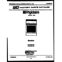 Frigidaire GCG34BCW4 cover page diagram
