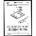 Frigidaire GCG34BCW4 cooktop parts diagram