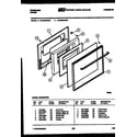 Frigidaire GCG34BCW4 door parts diagram
