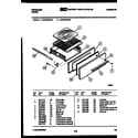 Frigidaire GCG34BCW4 broiler drawer parts diagram