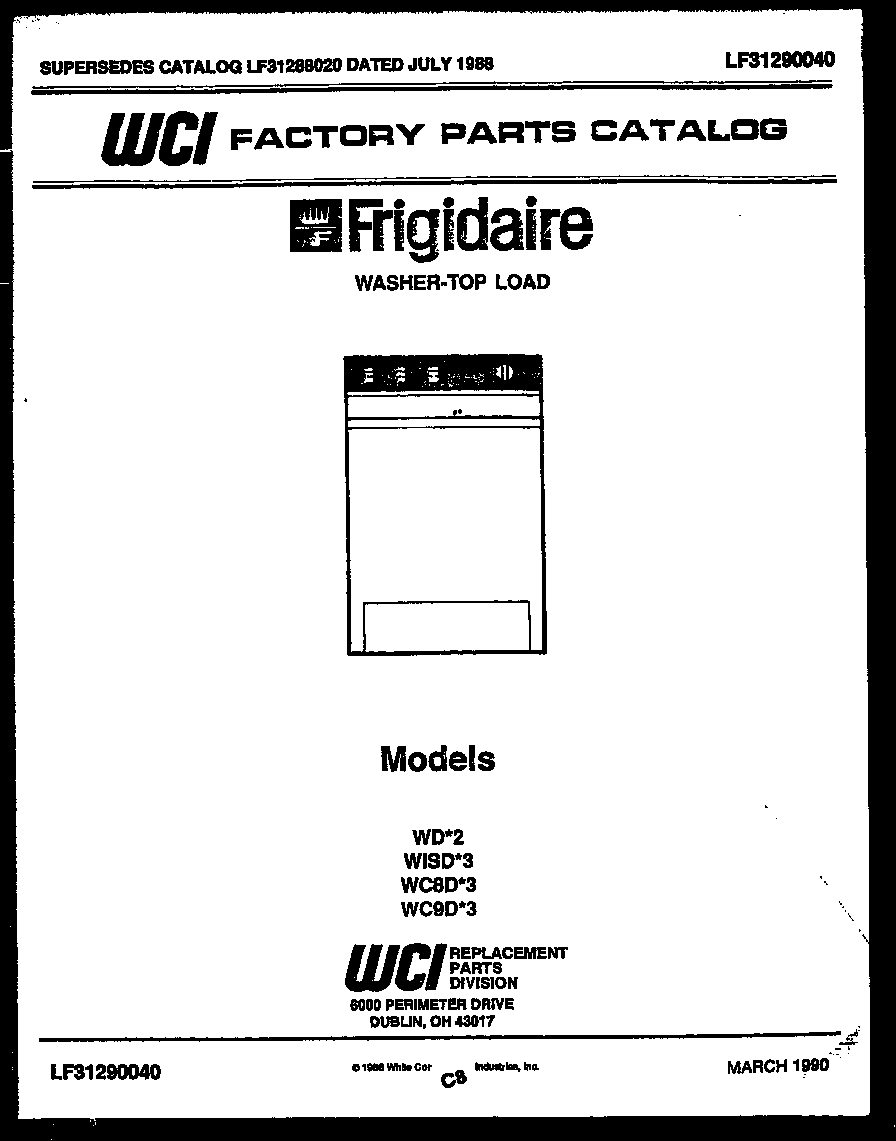 Frigidaire WC8DH3 null diagram