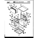 Frigidaire DGIDL1 door, top and cabinet parts diagram