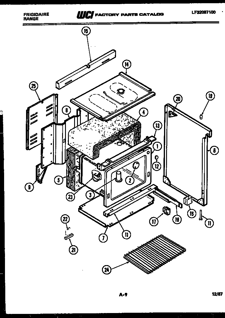 Frigidaire RA30EW0 body parts diagram