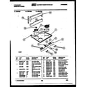 Frigidaire R21CL4 backguard and cooktop parts diagram