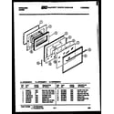 Frigidaire GPG38BEL1 door parts diagram