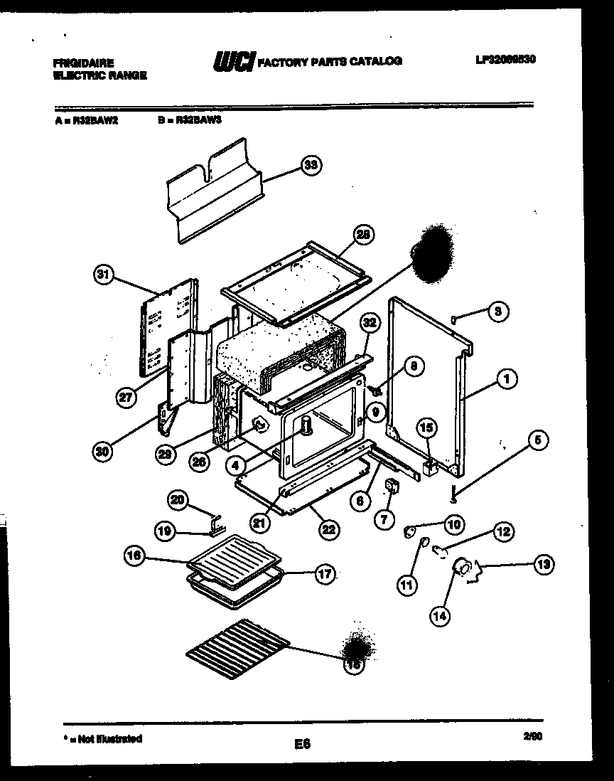 Frigidaire R32BAL3 body parts diagram