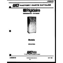Frigidaire FPD14TFW0 cover page diagram