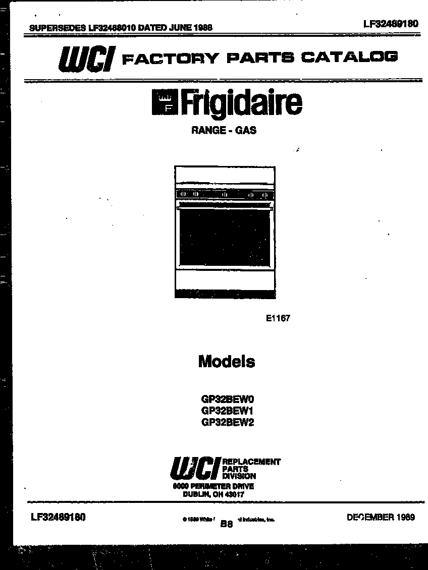 Frigidaire GP32BEL0 cover diagram
