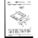 Frigidaire GP32BEL0 cooktop parts diagram