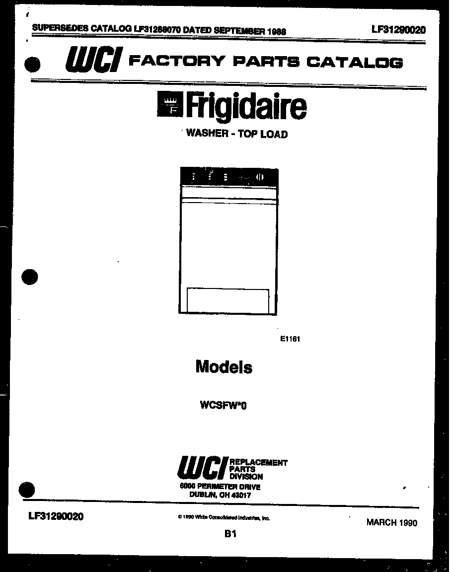 Frigidaire WCSFW0 null diagram