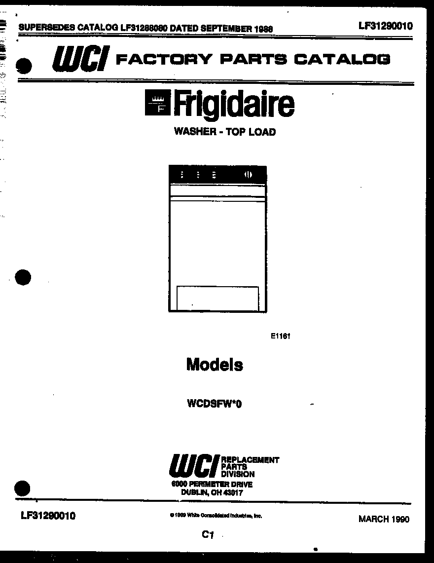 Frigidaire WCDSFW0 null diagram