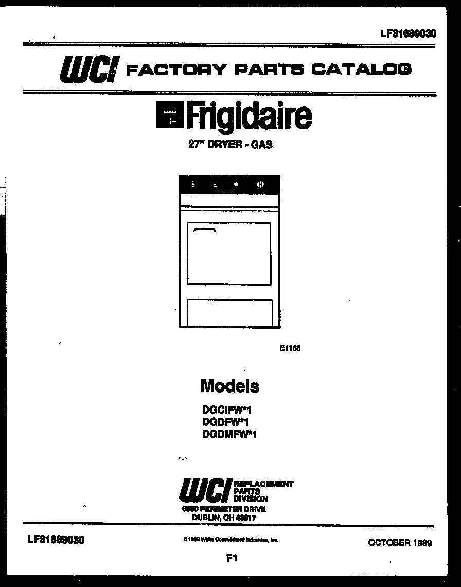 Frigidaire DGCIFL1 null diagram