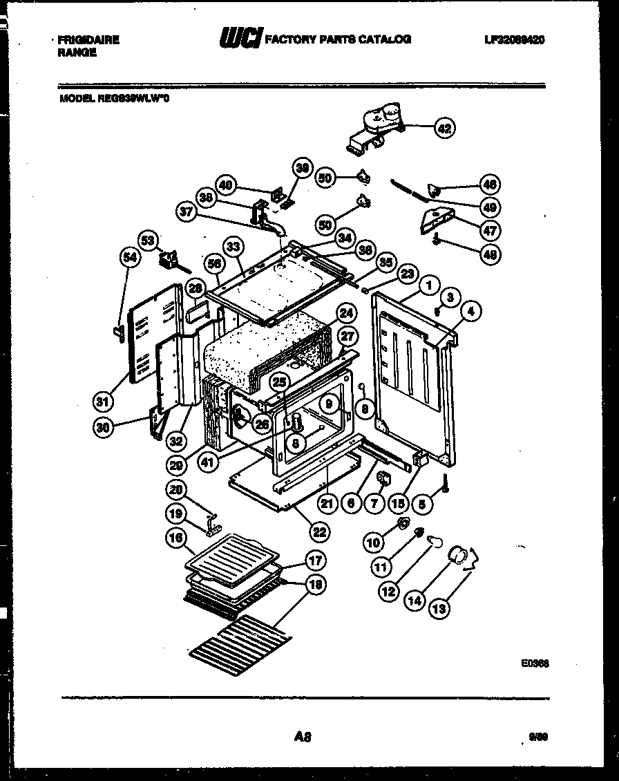 Frigidaire REGS39WLW0 body parts diagram
