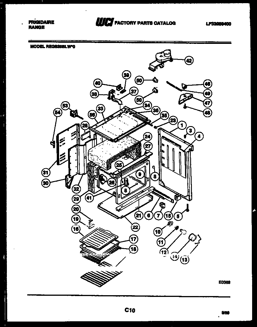 Frigidaire REGS38BLL0 body parts diagram