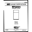 Frigidaire FPCE21TIFF2 cover page diagram