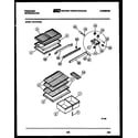 Frigidaire FPD18TFW2 shelves and supports diagram