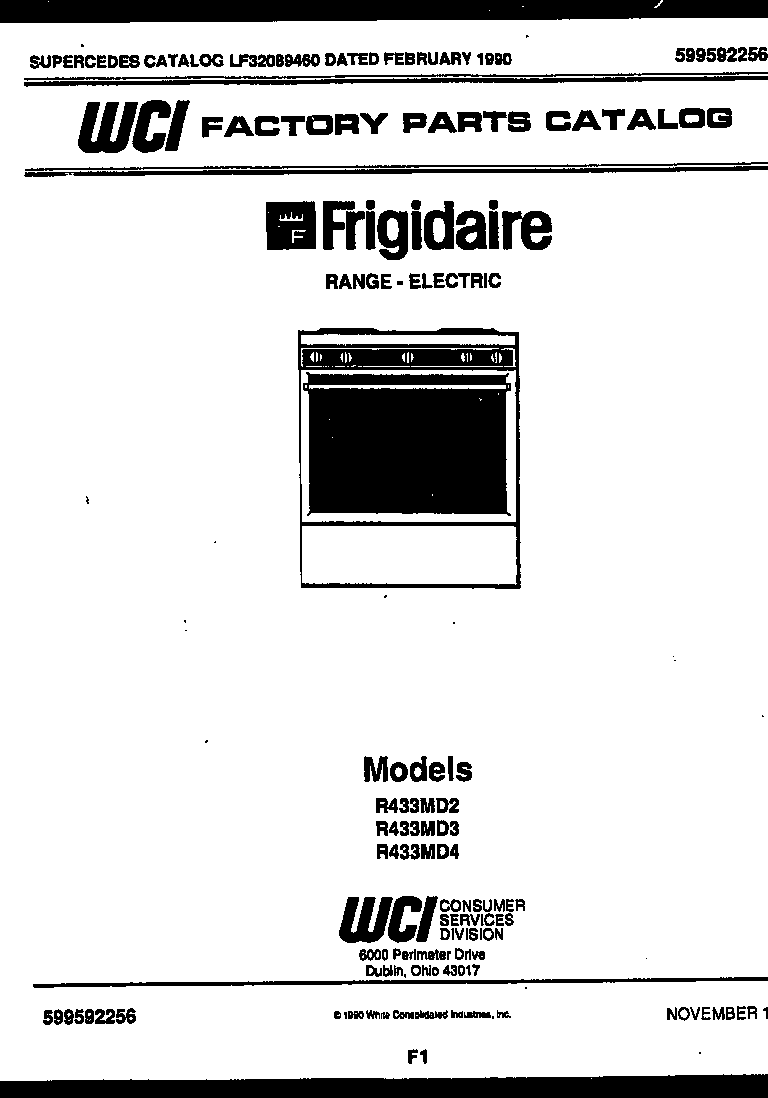 Frigidaire R433MEM3 cover diagram