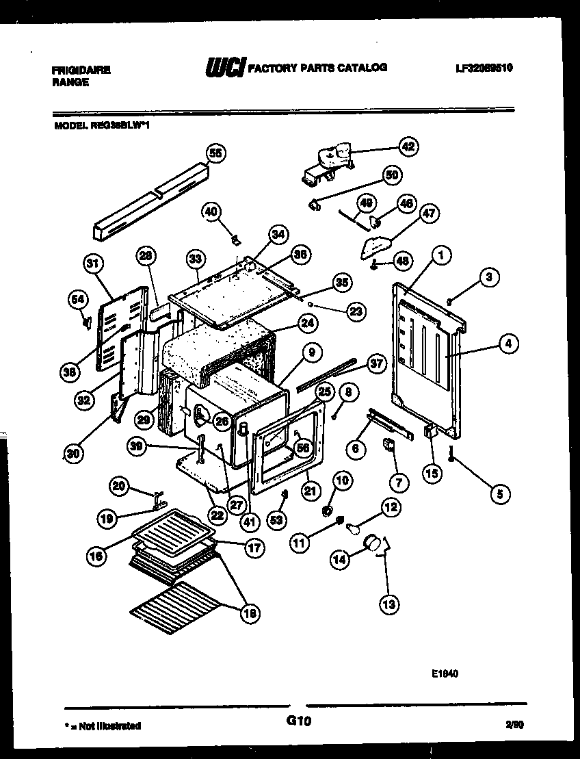 Frigidaire REG38BLL1 body parts diagram