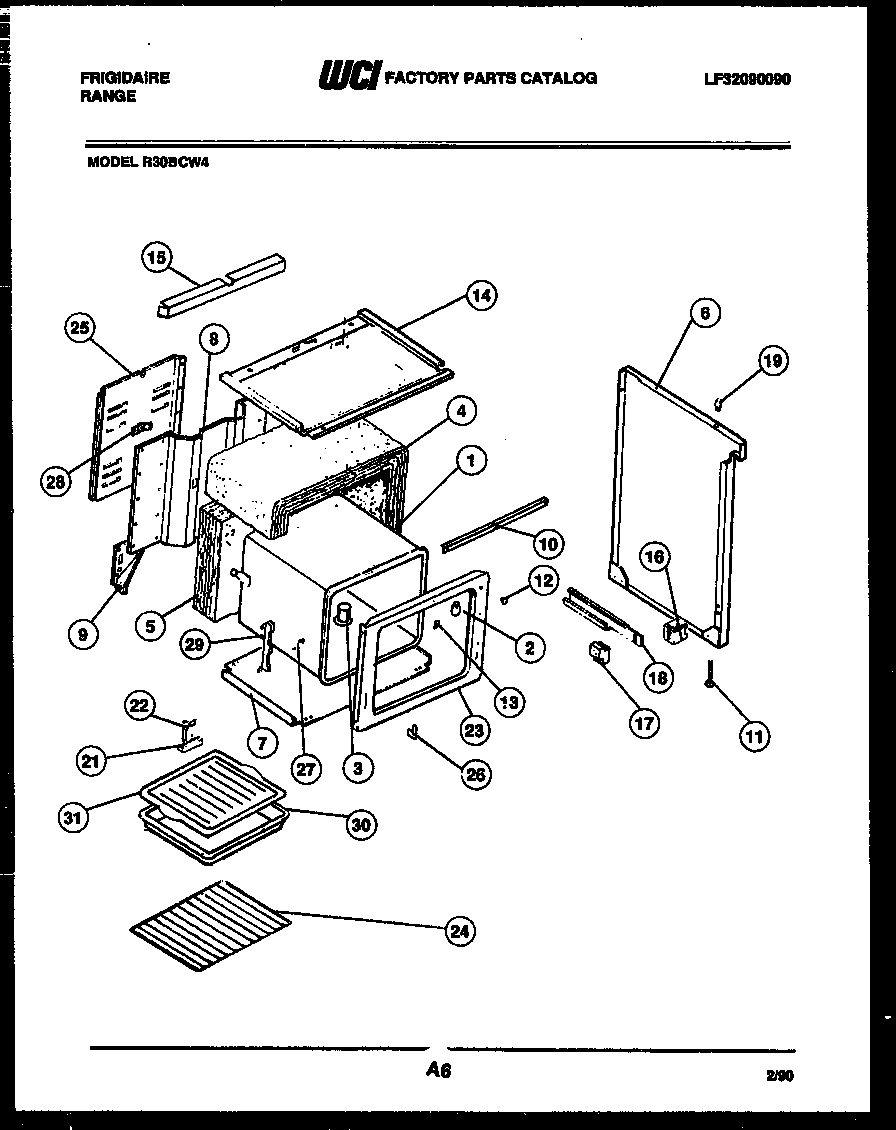 Frigidaire R30BCL4 body parts diagram