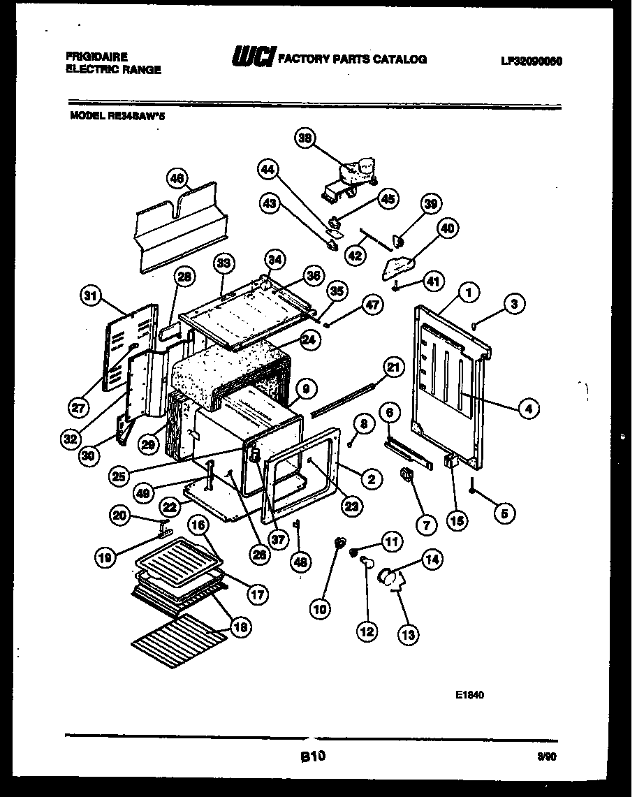 Frigidaire RE34BAH5 body parts diagram