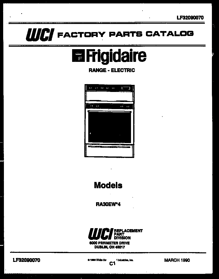 Frigidaire RA30EL4 cover diagram