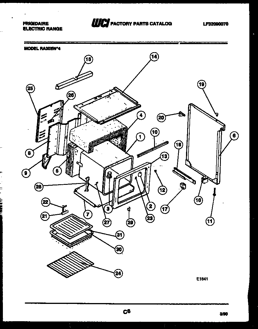 Frigidaire RA30EL4 body parts diagram
