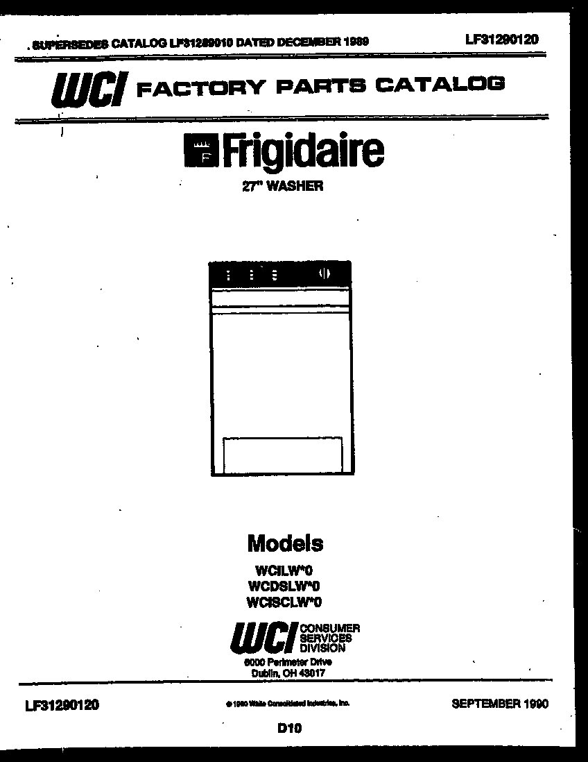 Frigidaire WCISCLW0 null diagram