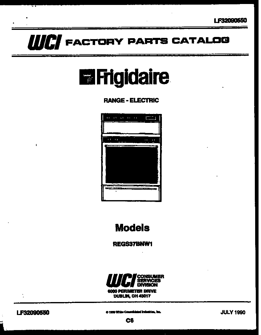 Frigidaire REGS37BNW1 cover diagram