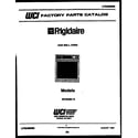 Frigidaire GPG94BL0 cover page- text only diagram